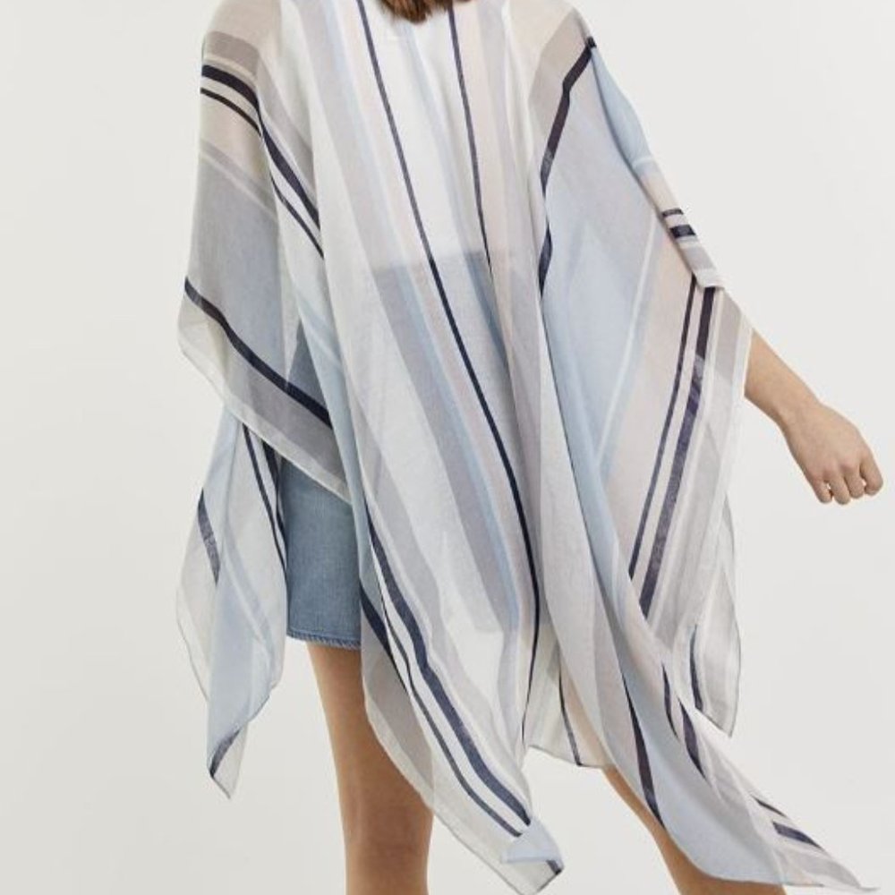 Beach Pool Swimwear Multicolour Stripe Pattern Coverup Scarf NWT One Size - Picture 2 of 8